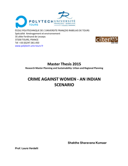 Crime Against Women - an Indian Scenario