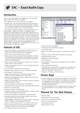 EAC – Exact Audio Copy