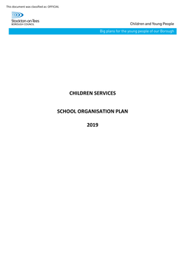 Children Services School Organisation Plan 2019