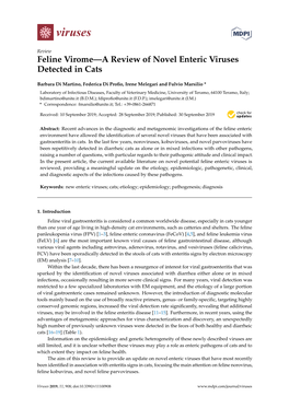 Feline Virome—A Review of Novel Enteric Viruses Detected in Cats