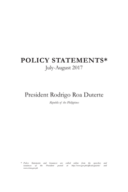 Policy Statements 4 2017.Indd