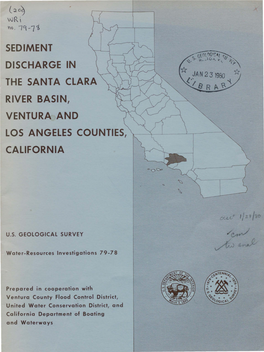 Sediment Discharge in the Santa Clara River Basin, Ventura and Los Angeles Counties