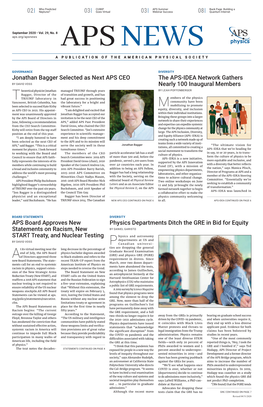 APS News September 2020, Vol. 29, No. 8