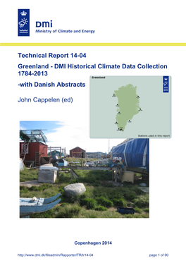 Greenland - DMI Historical Climate Data Collection 1784-2013 -With Danish Abstracts