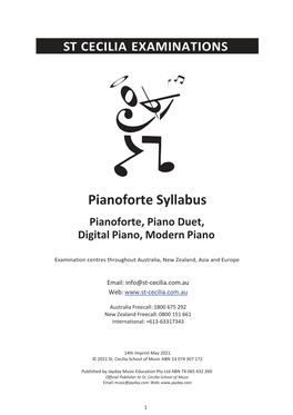 Pianoforte Syllabus Pianoforte, Piano Duet, Digital Piano, Modern Piano