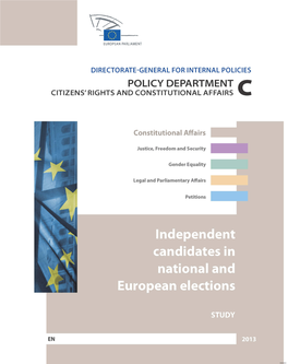 Independent Candidates in National and European Elections STUDY