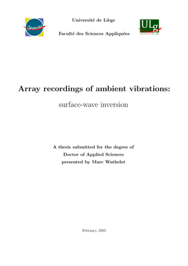 Surface-Wave Inversion