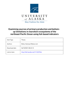 Examining Sources of Primary Production and Bottom-Up Limitations