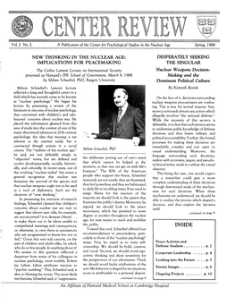 Centerreview 1988 Vol 2 No 2, Spring