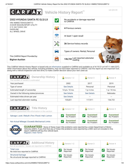 Vehicle History Reporttm