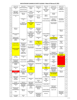 Wwe Network Planning & Events Calendar