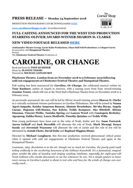 Caroline, Or Change