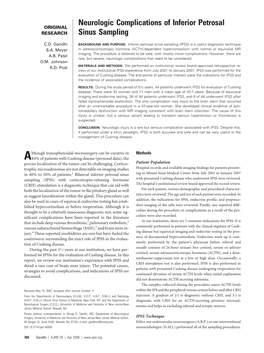 Neurologic Complications of Inferior Petrosal Sinus Sampling