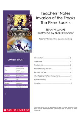 Teachers' Notes Invasion of the Freaks the Fixers Book 4