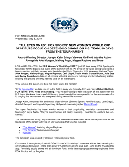 Fox Sports' New Women's World Cup Spot