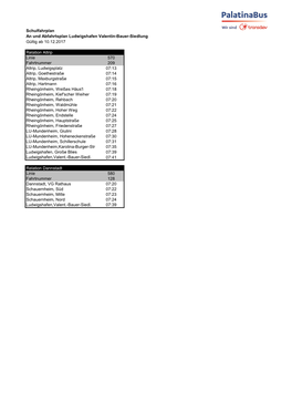 Schulfahrpläne Ludwigshafen Ab 10.12.2017