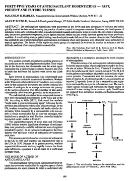 Forty Five Years of Anticoagulant Rodenticides - Past, Present and Future Trends