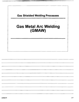 Gas Metal Arc Welding (GMAW)