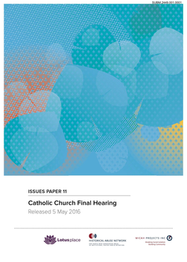 Catholic Church Final Hearing Re Leased 5 May 2016