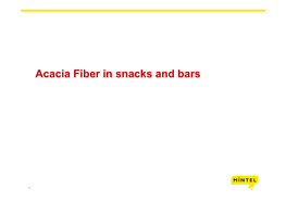 Acacia Fiber in Snacks and Bars