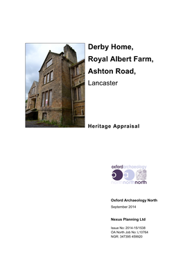 Derby Home, Royal Albert Farm, Ashton Road, Lancaster