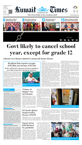 Govt Likely to Cancel School Year, Except for Grade 12