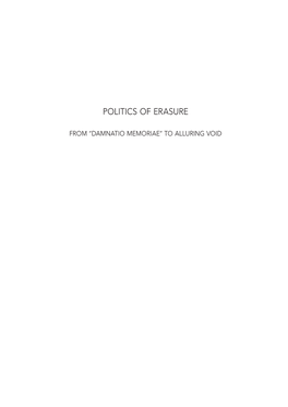 Politics of Erasure