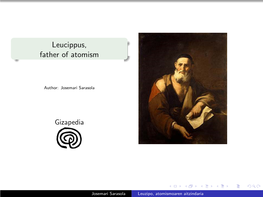 Leucippus, Father of Atomism