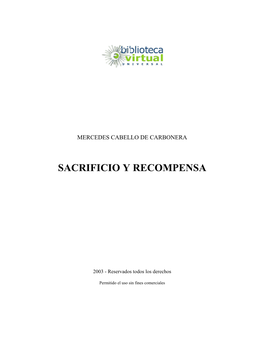 Sacrificio Y Recompensa