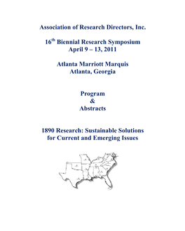 Biennial Research Symposium April 9 – 13, 2011