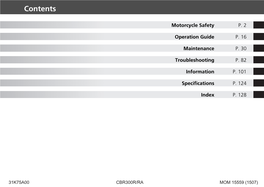 2016 CBR300R/RA Owner's Manual