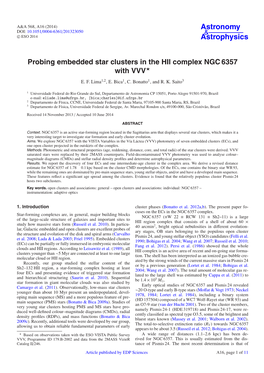 Probing Embedded Star Clusters in the HII Complex NGC 6357 with VVV⋆