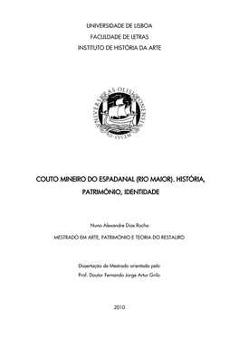 Couto Mineiro Do Espadanal (Rio Maior). História