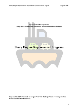 Ferry Engine Replacement Program