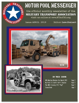 April 2019 Motor Pool Messenger