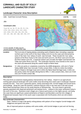Cornwall and Isles of Scilly Landscape Character Study