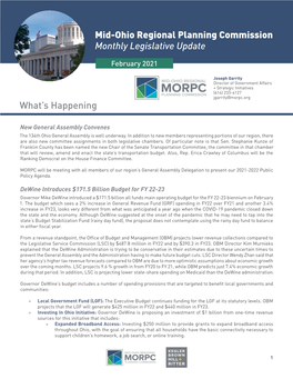 February 2021 Monthly Legislative Update