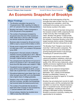 An Economic Snapshot of Brooklyn