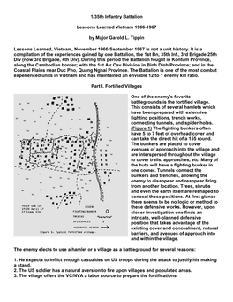 Lessons Learned Vietnam 1966-1967