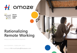 Rationalizing Remote Working with Azure Virtual Desktop