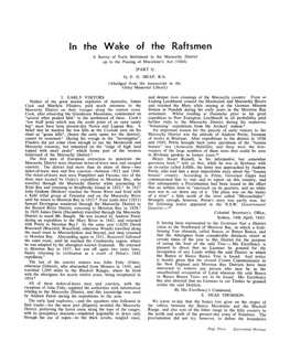 In the Wake of the Raftsmen a Survey of Early Settlement in the Maroochy District up to the Passing of Macalister's Act (1868) [PART I] by E