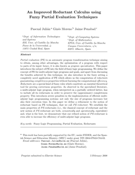 An Improved Reductant Calculus Using Fuzzy Partial Evaluation Techniques