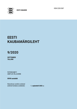 Eesti Kaubamärgileht 9/2020 3