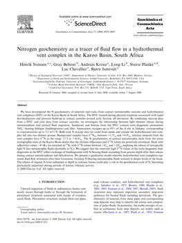 Nitrogen Geochemistry As a Tracer of Fluid Flow in a Hydrothermal Vent