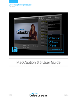 Maccaption 6.5 User Guide