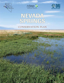Nevada Springs Conservation Plan Acknowledgements