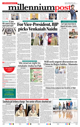 For Vice-President, BJP Picks Venkaiah Naidu