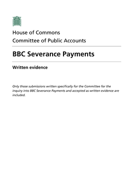 BBC Severance Payments