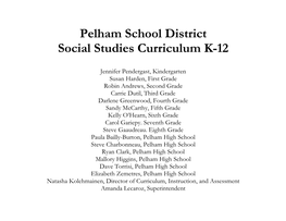 PSD Science Curriculum