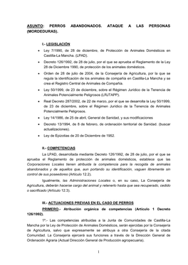 Perros Abandonados. Ataque a Las Personas (Mordeduras)